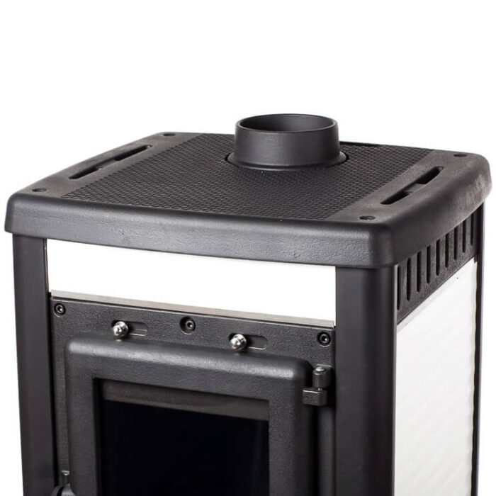 klemens fireplace stove red