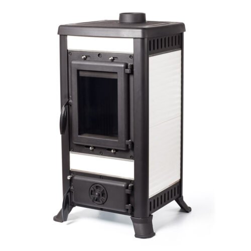 Klemens white cast iron wood stove (1)