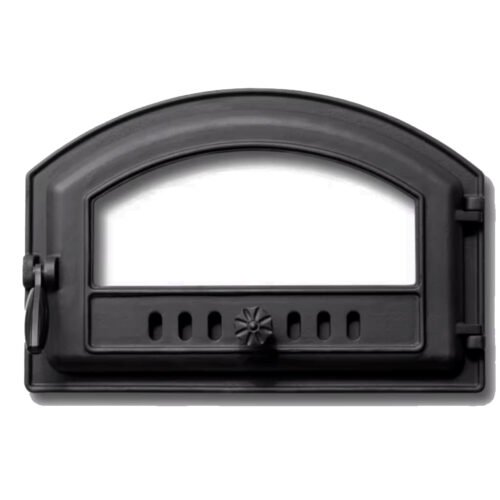 K204 Cast-Iron-Oven-Door-with-Glass-Fireplace-Stove-Door-for-Wood-Burning-Stove-or-Brick-Oven