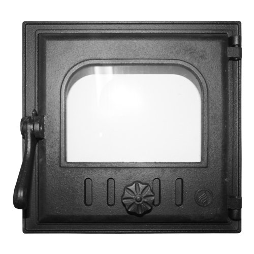 K401 Cast Iron Fireplace Door with Glass