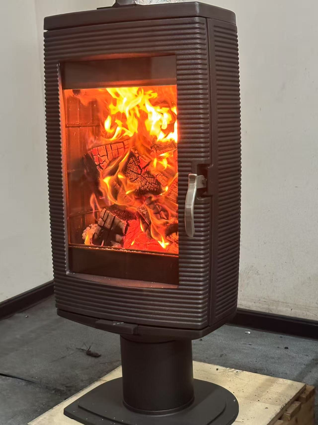 rock wood stove burning test