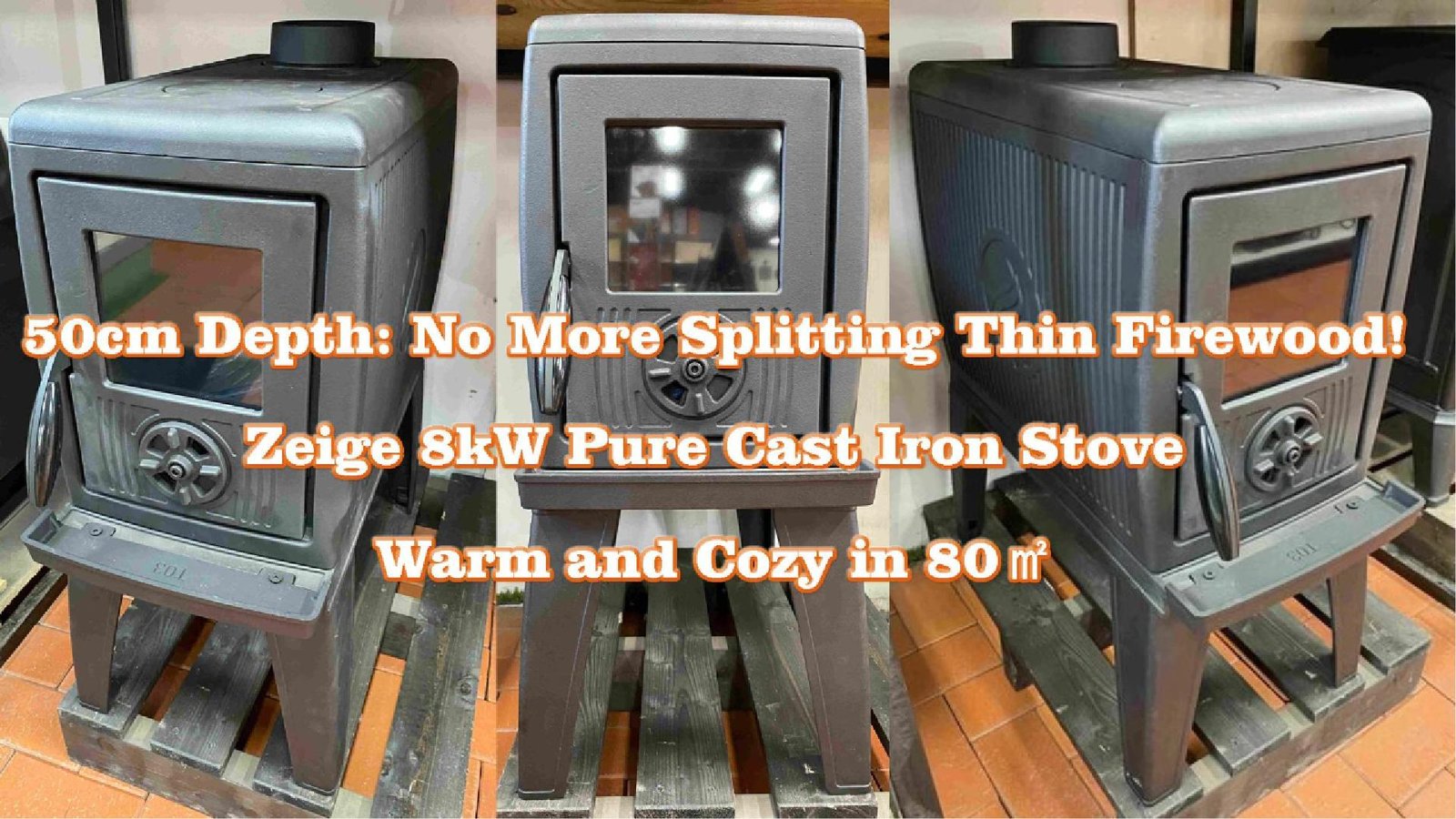 Zeige 8kW Cast Iron Wood Stove